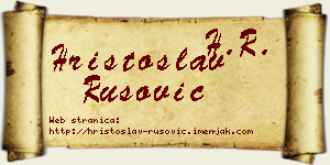 Hristoslav Rusović vizit kartica